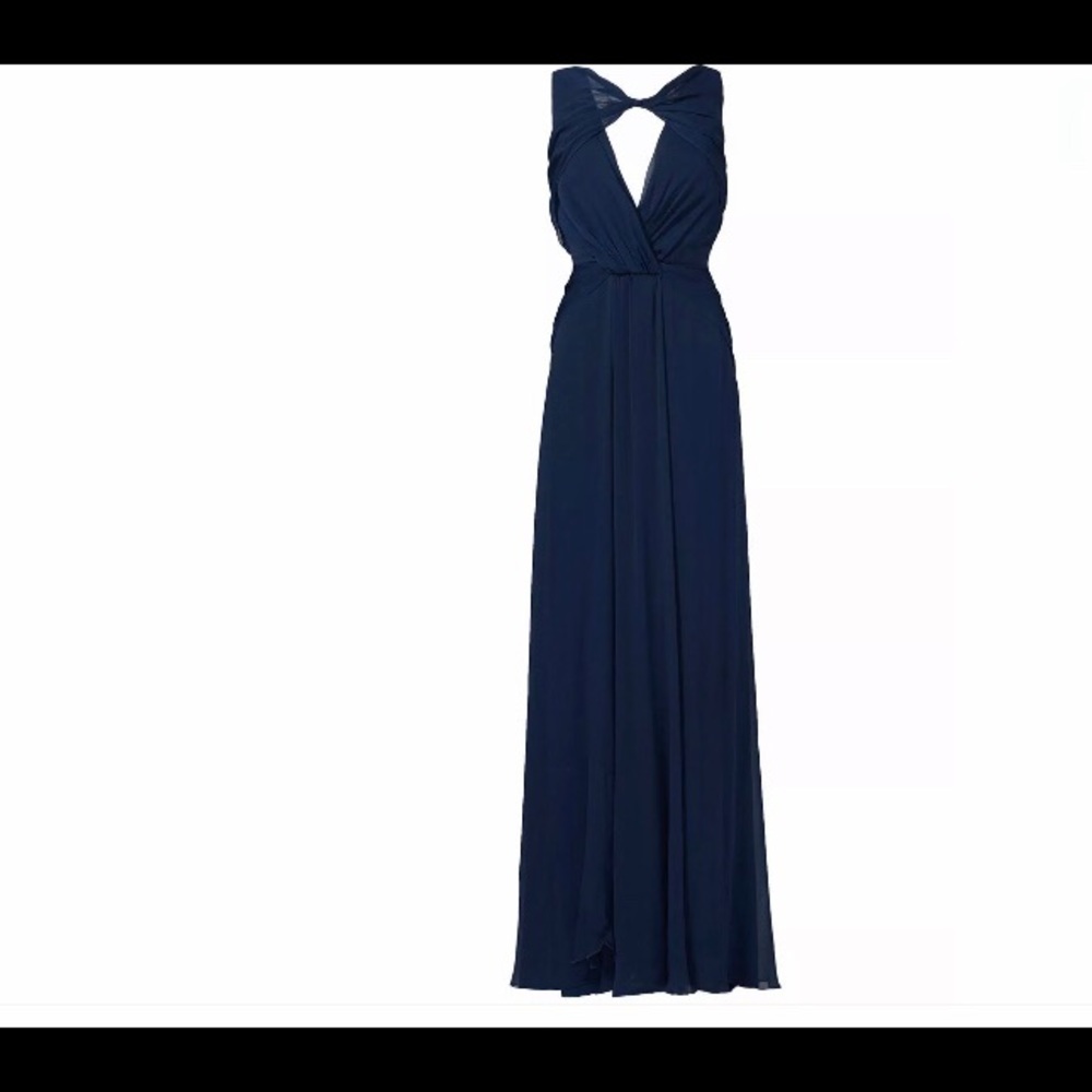 badgley mischka back out chiffon gown